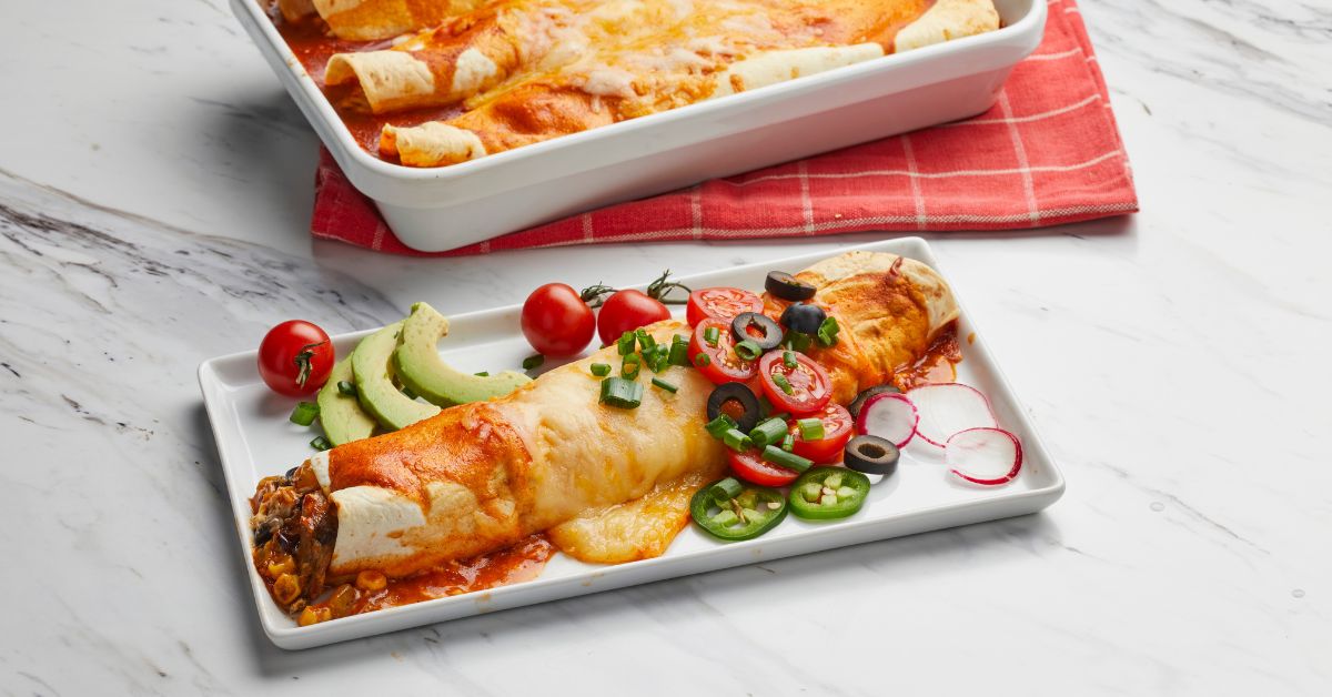 Easy Chicken Enchiladas with Black Beans & Corn - Rosebud Foods