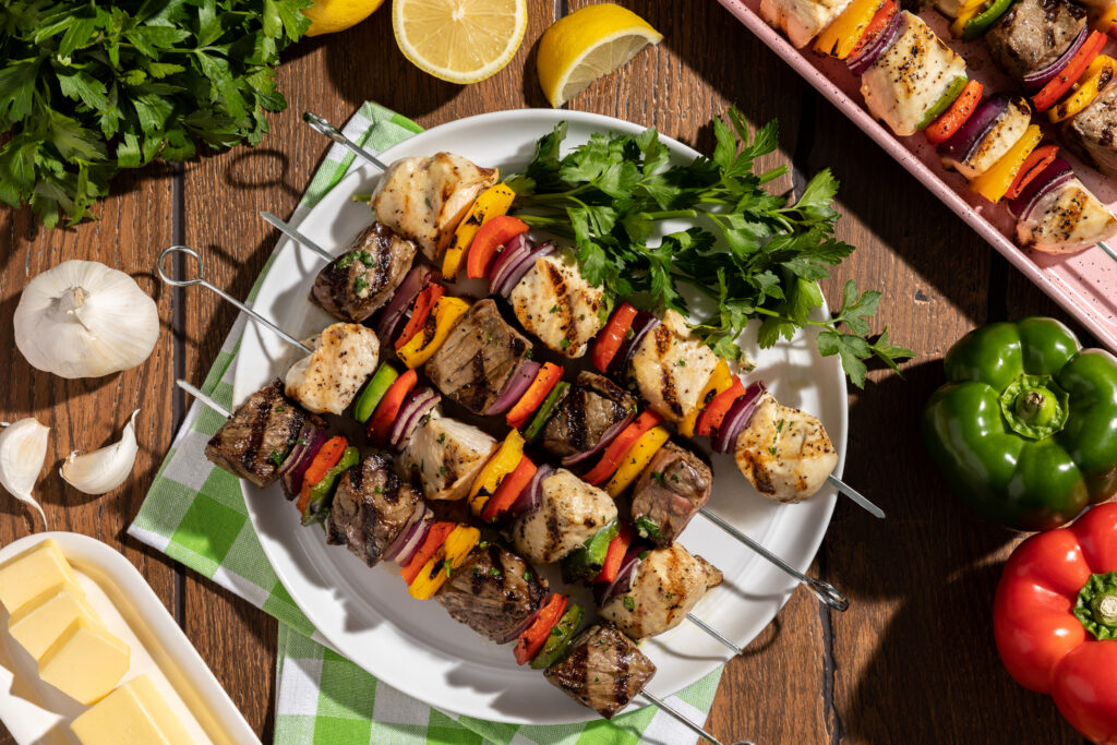 Garlic-Butter Chicken and Steak Kabobs - Lin's Fresh Market