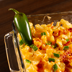 Jalapeno and Bacon Loaded Macaroni and Cheese