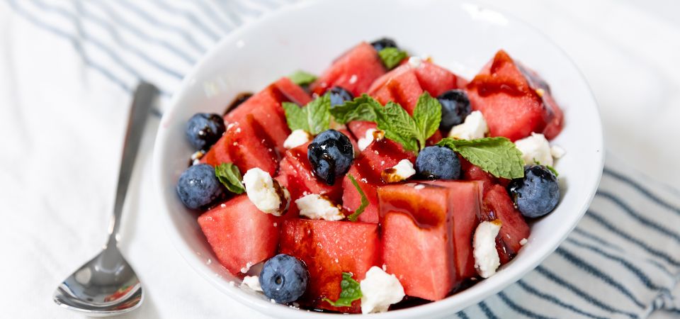 Watermelon Salad with Feta and Balsamic Reduction - Market Fresh